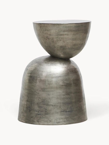 Westwing Mesa auxiliar de aluminio artesanal Heena