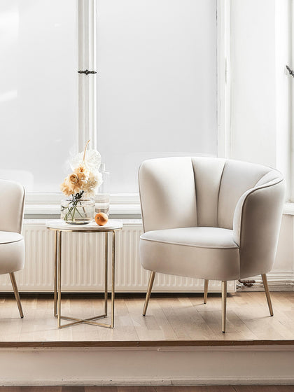 Westwing Mesa Auxiliar De Mármol Redonda Alys