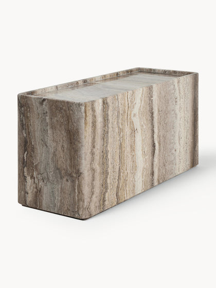 Westwing Mesa auxiliar de travertino Pietra