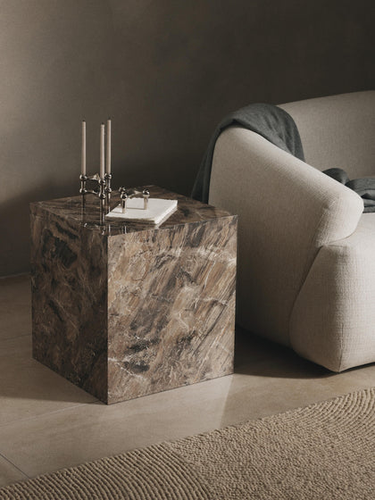 Westwing Mesa Auxiliar En Look Mármol Lesley