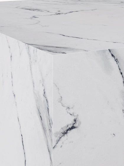 Westwing Mesa Auxiliar En Look Mármol Lesley