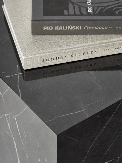 Westwing Mesa Auxiliar En Look Mármol Lesley