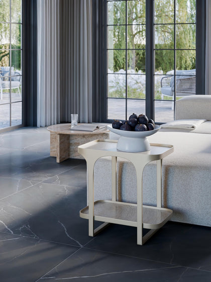 Westwing Mesa Auxiliar En Look Travertino Bella