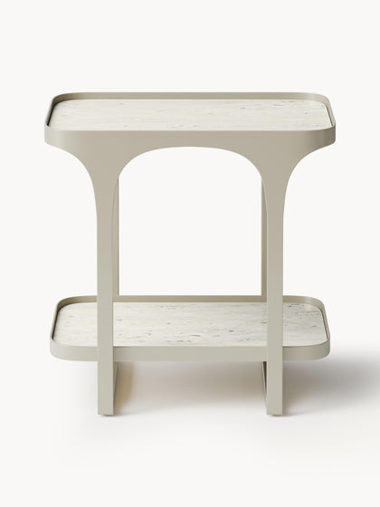 Westwing Mesa Auxiliar En Look Travertino Bella