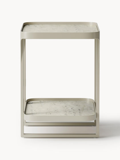 Westwing Mesa Auxiliar En Look Travertino Bella