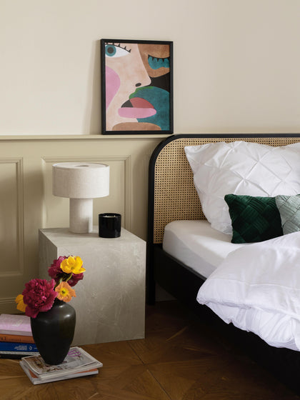 Westwing Mesa Auxiliar En Look Travertino Lesley