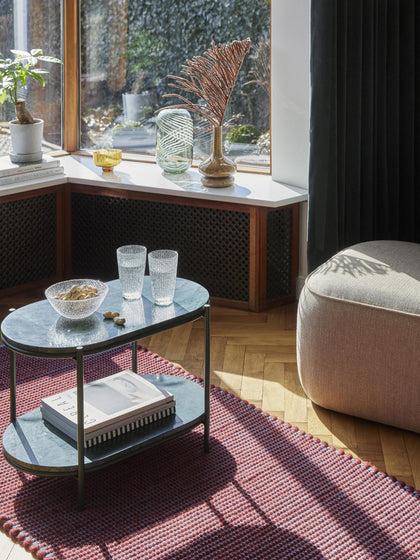 Westwing Mesa Auxiliar Ovalada De Mármol Nusa