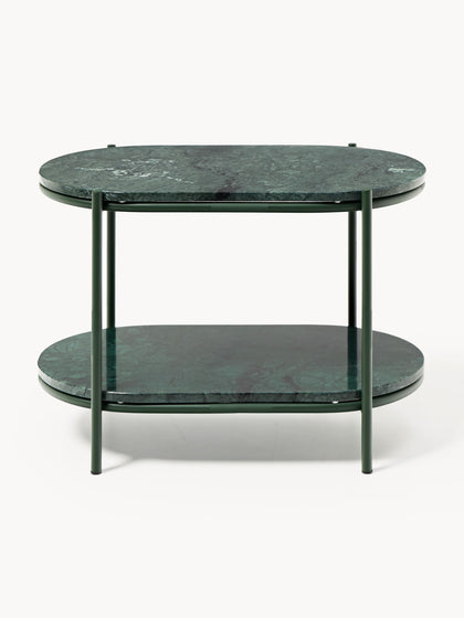 Westwing Mesa Auxiliar Ovalada De Mármol Nusa