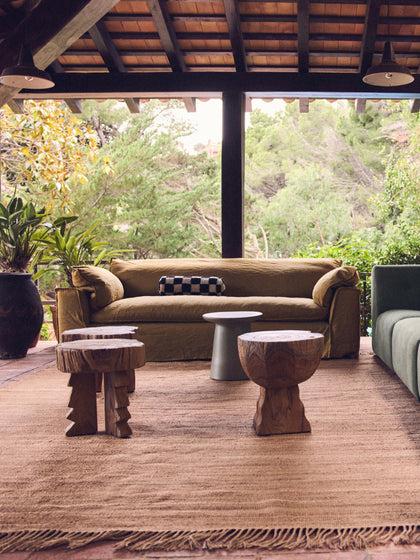 Westwing Mesa Auxiliar Redonda Artesanal Dustan