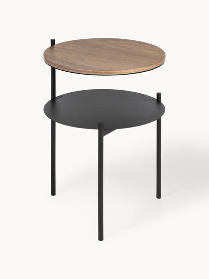 Westwing Mesa auxiliar redonda de madera Tu