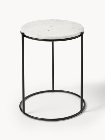 Westwing Mesa Auxiliar Redonda De Mármol Ella