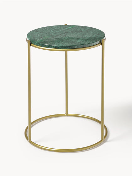 Westwing Mesa Auxiliar Redonda De Mármol Ella