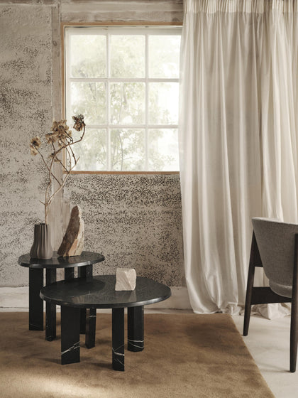 Westwing Mesa Auxiliar Redonda De Mármol Taula