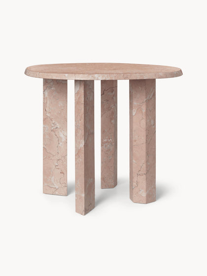 Westwing Mesa auxiliar redonda de mármol Taula