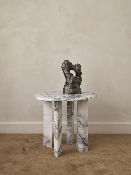 Westwing Mesa Auxiliar Redonda De Mármol Taula