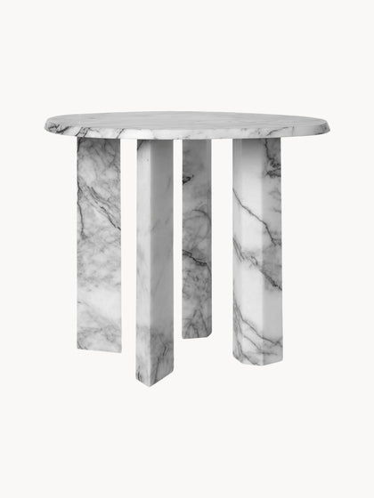 Westwing Mesa auxiliar redonda de mármol Taula