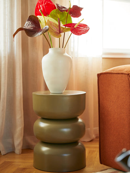 Westwing Mesa Auxiliar Redonda De Metal Alma