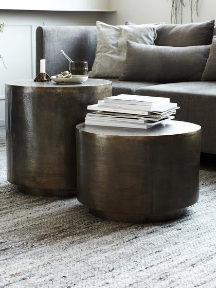 Westwing Mesa Auxiliar Redonda De Metal Rota