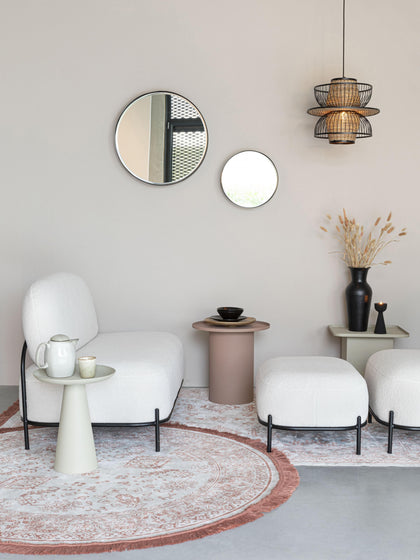 Westwing Mesa Auxiliar Redonda De Metal Sverre