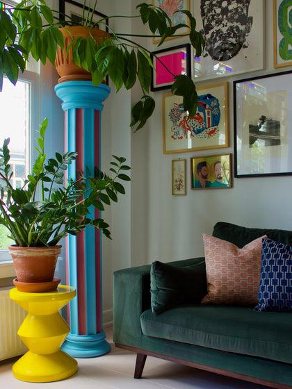 Westwing Mesa Auxiliar Redonda Zig Zag