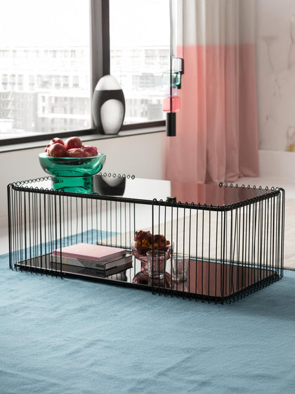 Westwing Mesa De Centro Con Tablero De Vidrio Wire