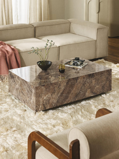 Westwing Mesa De Centro En Look Mármol Lesley