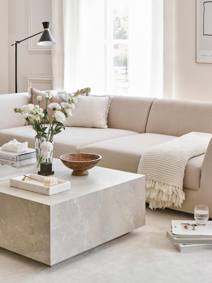 Westwing Mesa De Centro En Look Travertino Lesley