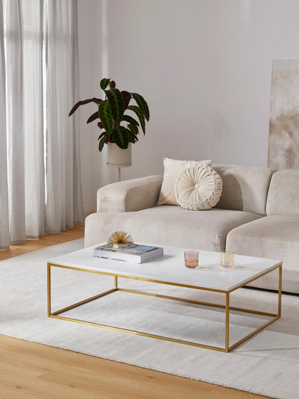 Westwing Mesa De Centro Grande De Mármol Alys