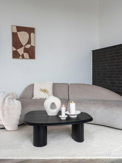 Westwing Mesa De Centro Ovalada De Madera Tirano