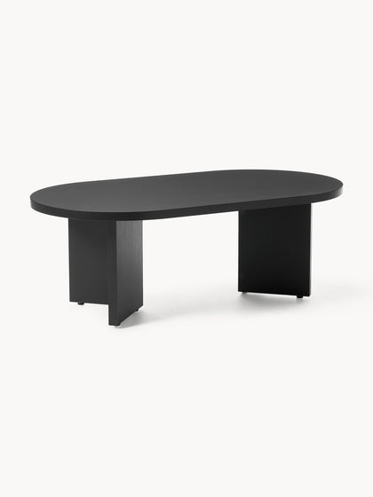 Westwing Mesa de centro ovalada de madera Toni