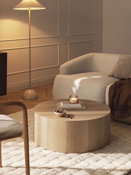 Westwing Mesa De Centro Redonda De Madera Dan