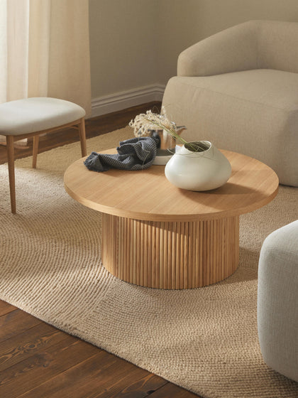 Westwing Mesa De Centro Redonda De Madera Nele
