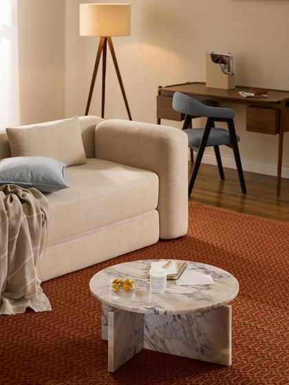 Westwing Mesa De Centro Redonda De Mármol Marisa