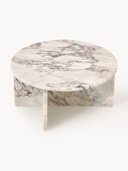 Westwing Mesa De Centro Redonda De Mármol Marisa