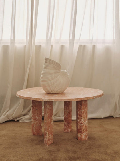 Westwing Mesa De Centro Redonda De Mármol Taula