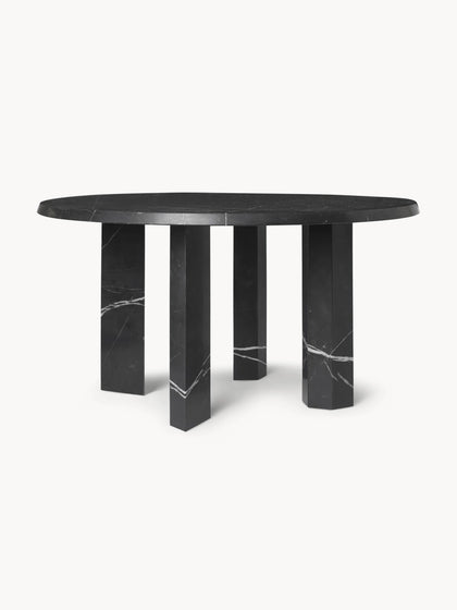 Westwing Mesa de centro redonda de mármol Taula