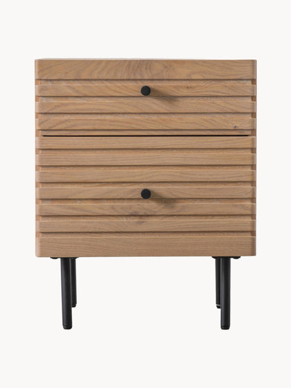 Westwing Mesilla de noche de madera Okayama