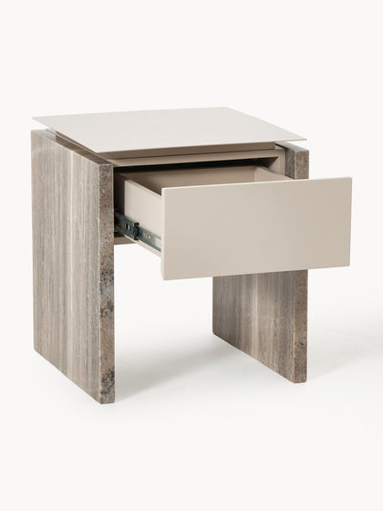 Westwing Mesilla De Noche De Mármol Y Metal Bruce