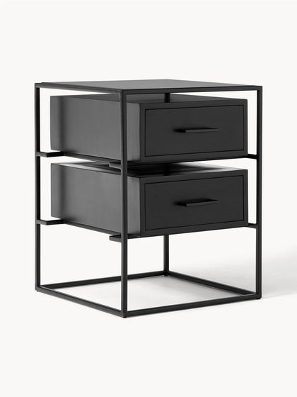 Westwing Mesita de noche de madera de mango Lyle