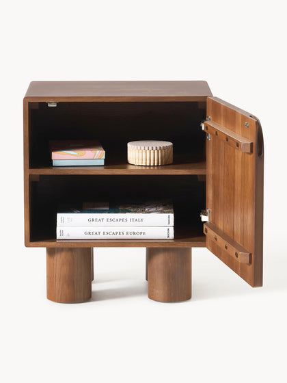 Westwing Mesita De Noche De Madera De Roble Cadi