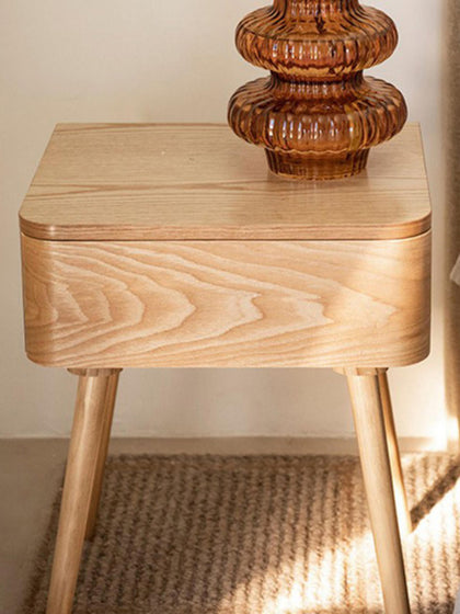 Westwing Mesita De Noche De Madera Gunydin