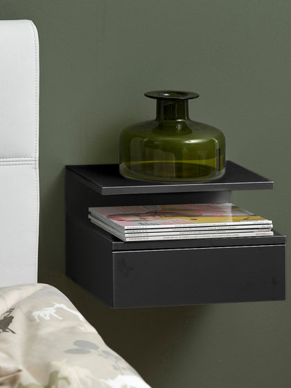 Westwing Mesita De Noche De Pared Con Cajón Ashlan