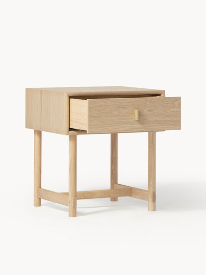 Westwing Mesita De Noche De Roble Diana