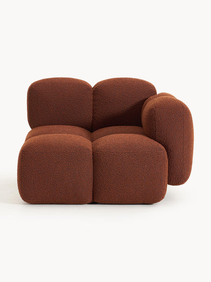 Westwing Módulo de esquina en tejido bouclé Tayla