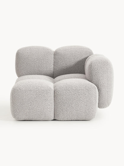 Westwing Módulo de esquina en tejido bouclé Tayla