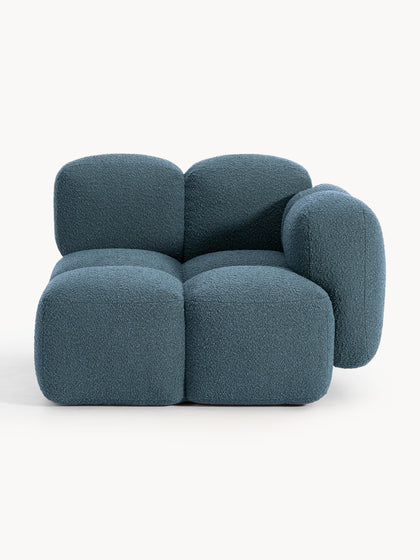 Westwing Módulo de esquina en tejido bouclé Tayla