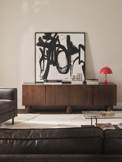 Westwing Mueble TV De Madera De Roble Cadi