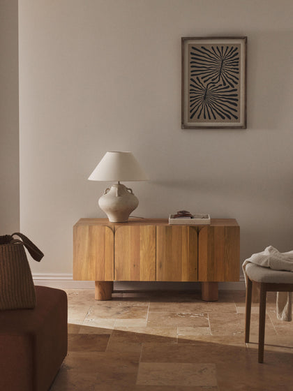 Westwing Mueble TV De Madera De Roble Cadi