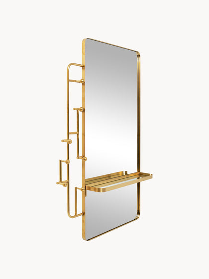 Westwing Perchero de pared con espejo Tristan