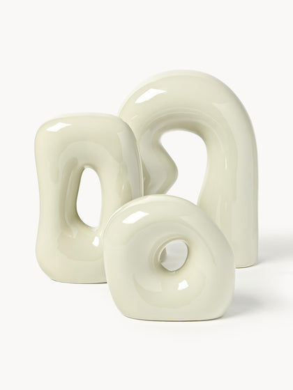 Westwing Piezas decorativas de gres Alenda 3 uds